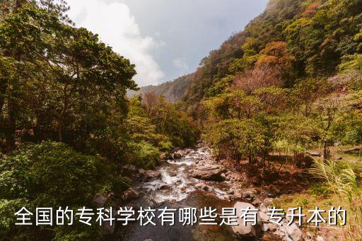 全國的專科學(xué)校有哪些是有 專升本的