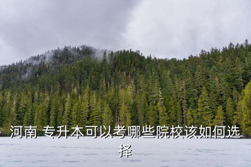 河南 專(zhuān)升本可以考哪些院校該如何選擇