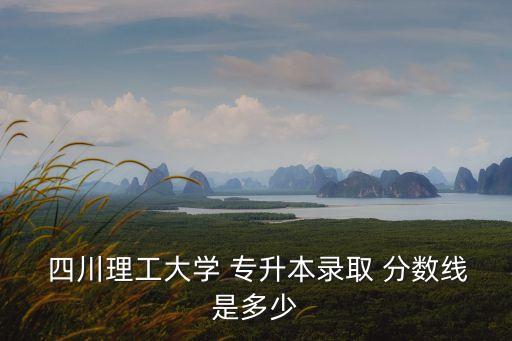 四川理工大學(xué) 專(zhuān)升本錄取 分?jǐn)?shù)線是多少