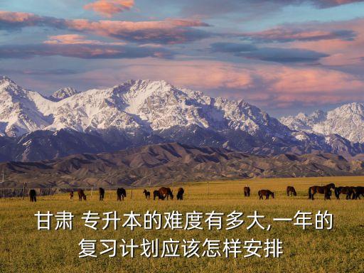  甘肅 專升本的難度有多大,一年的復(fù)習(xí)計劃應(yīng)該怎樣安排