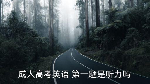 成人高考英語 第一題是聽力嗎