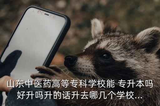 山東中醫(yī)藥高等專科學(xué)校能 專升本嗎好升嗎升的話升去哪幾個(gè)學(xué)校...