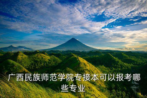  廣西民族師范學(xué)院專接本可以報考哪些專業(yè)