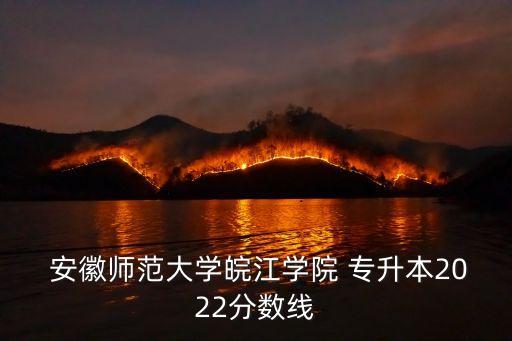 安徽師范大學(xué)皖江學(xué)院 專升本2022分?jǐn)?shù)線