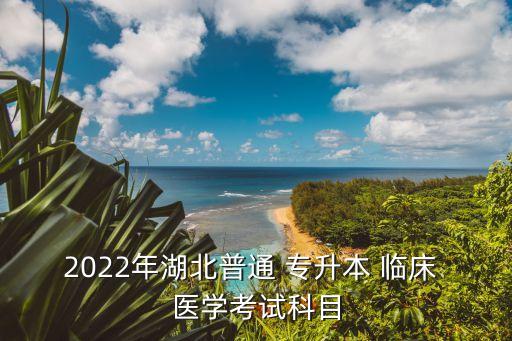 2022年湖北普通 專升本 臨床 醫(yī)學(xué)考試科目