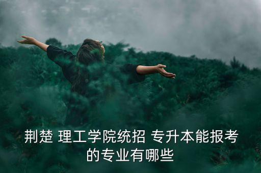  荊楚 理工學(xué)院統(tǒng)招 專升本能報考的專業(yè)有哪些