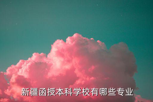  新疆函授本科學(xué)校有哪些專業(yè)