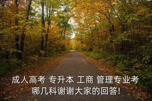 成人高考 專升本 工商 管理專業(yè)考哪幾科謝謝大家的回答!