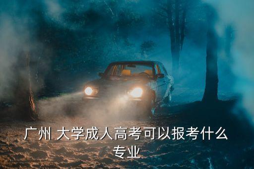  廣州 大學(xué)成人高考可以報(bào)考什么 專業(yè)