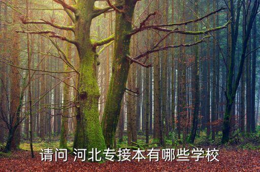 請問 河北專接本有哪些學校