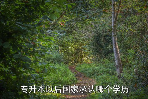  專升本以后國家承認(rèn)哪個(gè)學(xué)歷