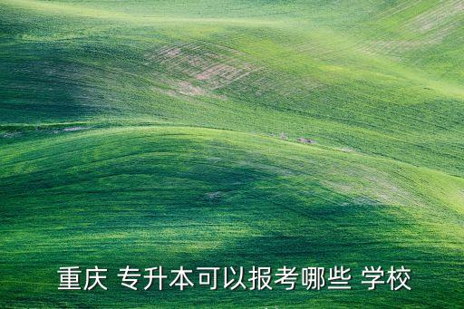  重慶 專升本可以報(bào)考哪些 學(xué)校