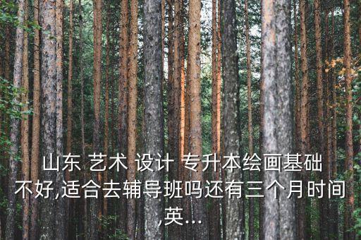  山東 藝術(shù) 設(shè)計(jì) 專升本繪畫基礎(chǔ)不好,適合去輔導(dǎo)班嗎還有三個(gè)月時(shí)間,英...