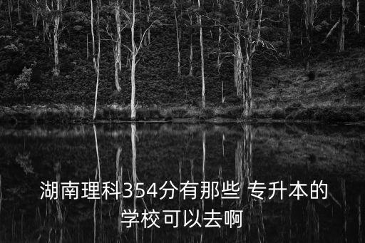  湖南理科354分有那些 專升本的學?？梢匀グ? class=