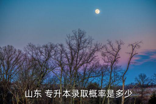 2018山東專升本計劃