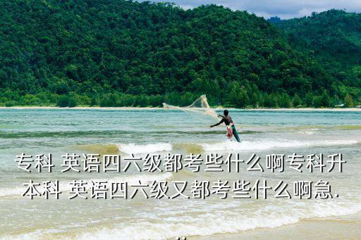 ?？?英語四六級(jí)都考些什么啊專科升本科 英語四六級(jí)又都考些什么啊急...