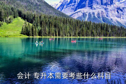  會計 專升本需要考些什么科目