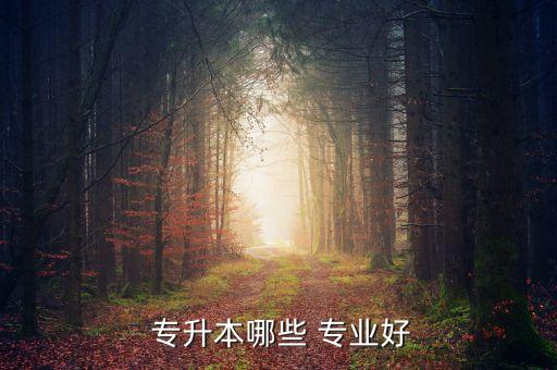 專升本選擇什么專業(yè)