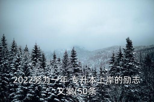 2022努力一年 專升本上岸的勵(lì)志文案(50條