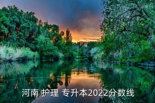  河南 護理 專升本2022分數線