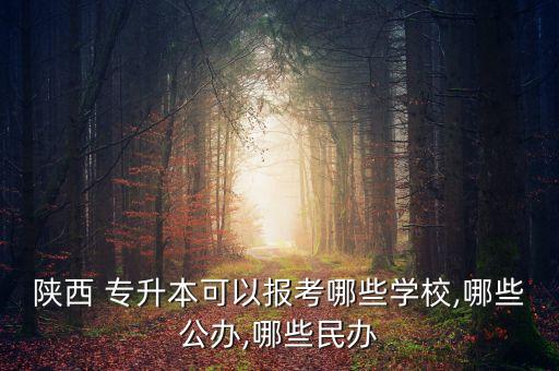 陜西 專升本可以報(bào)考哪些學(xué)校,哪些公辦,哪些民辦