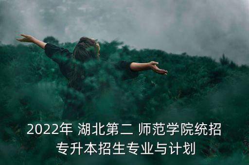 2022年 湖北第二 師范學(xué)院統(tǒng)招 專升本招生專業(yè)與計(jì)劃