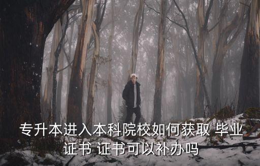  專升本進入本科院校如何獲取 畢業(yè) 證書 證書可以補辦嗎