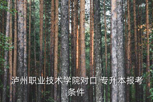 瀘州專升本在那里,瀘州職業(yè)技術(shù)學(xué)院可不可以專升本