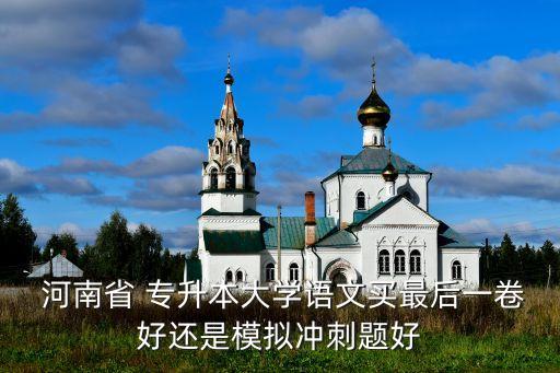  河南省 專升本大學(xué)語文買最后一卷好還是模擬沖刺題好