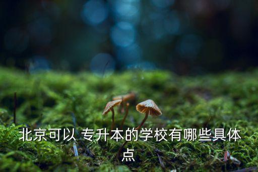  北京可以 專升本的學(xué)校有哪些具體點
