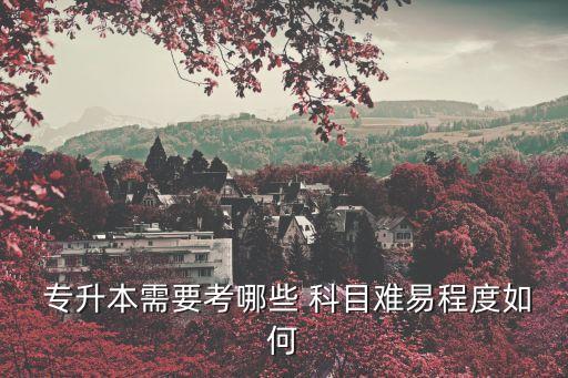 貴州省專(zhuān)升本考試科目難嗎