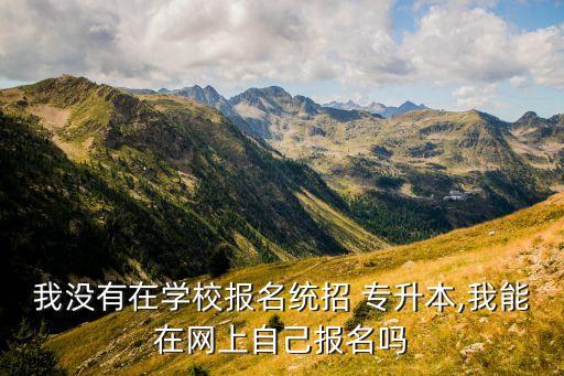 我沒有在學(xué)校報(bào)名統(tǒng)招 專升本,我能在網(wǎng)上自己報(bào)名嗎