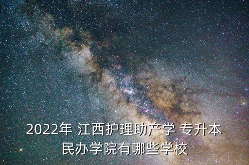 2022年 江西護(hù)理助產(chǎn)學(xué) 專(zhuān)升本民辦學(xué)院有哪些學(xué)校
