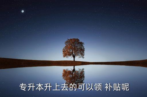  專升本升上去的可以領 補貼呢