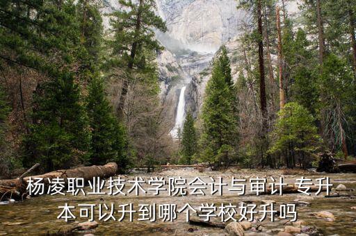  楊凌職業(yè)技術(shù)學(xué)院會(huì)計(jì)與審計(jì) 專(zhuān)升本可以升到哪個(gè)學(xué)校好升嗎