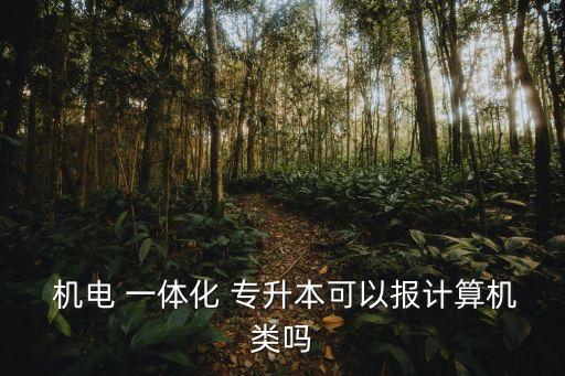  機(jī)電 一體化 專升本可以報(bào)計(jì)算機(jī)類嗎