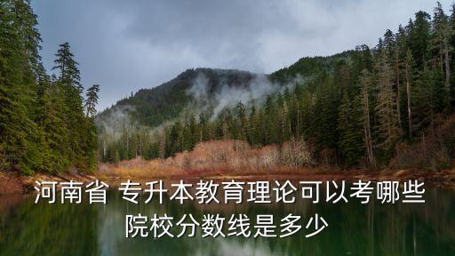 河南省 專(zhuān)升本教育理論可以考哪些院校分?jǐn)?shù)線是多少