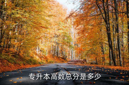  專升本高數總分是多少