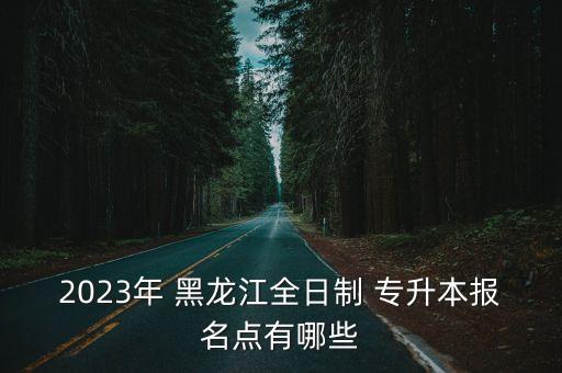 2023年 黑龍江全日制 專升本報(bào)名點(diǎn)有哪些