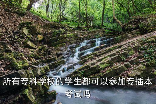 所有?？茖W(xué)校的學(xué)生都可以參加專插本考試嗎