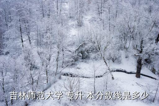吉林師范大學(xué) 專升 本分?jǐn)?shù)線是多少