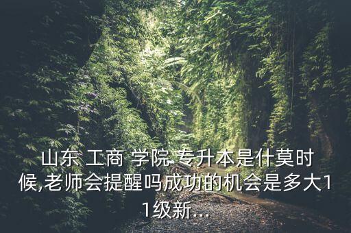  山東 工商 學(xué)院 專升本是什莫時候,老師會提醒嗎成功的機會是多大11級新...