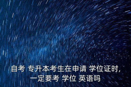 專升本學(xué)位英語