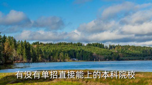 有沒(méi)有單招直接能上的本科院校