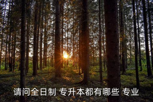 請問全日制 專升本都有哪些 專業(yè)