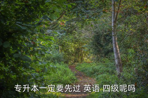  專(zhuān)升本一定要先過(guò) 英語(yǔ) 四級(jí)呢嗎