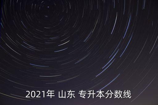 2021年 山東 專升本分數(shù)線