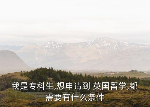 我是?？粕?想申請(qǐng)到 英國(guó)留學(xué),都需要有什么條件