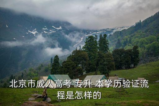 北京市成人高考 專升 本學(xué)歷驗(yàn)證流程是怎樣的