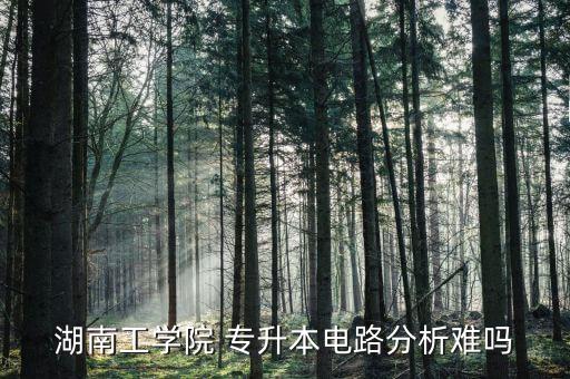 湖南工學(xué)院 專(zhuān)升本電路分析難嗎